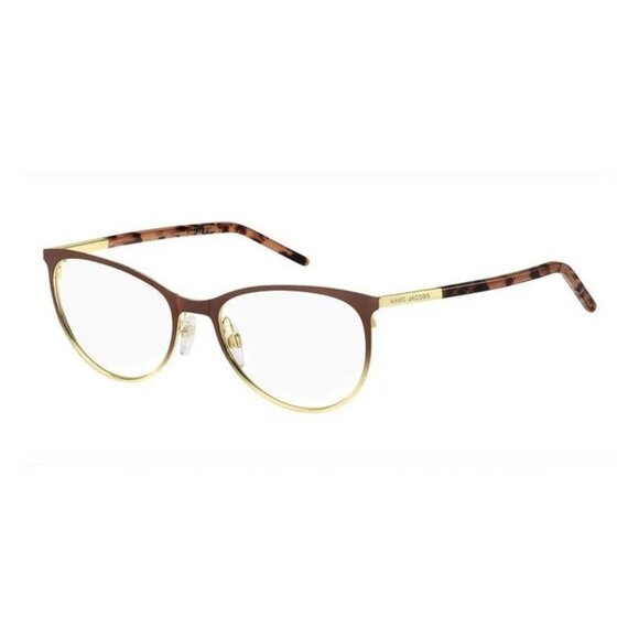NEW MARC JACOBS MARC 708 0UFM 00 EYEGLASSES BROWN GOLD WOMEN EYEWEAR MARC JACOBS